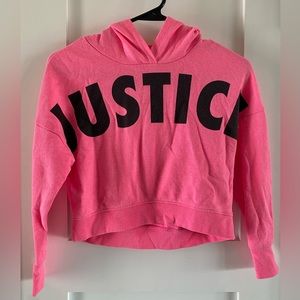 Girls Justice Cropped Hoodie- size 6/7